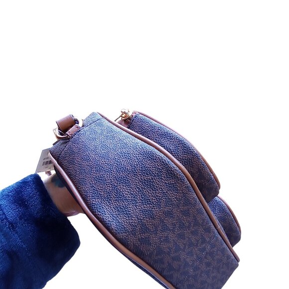 Michael Kors NEW $498 Jet Set Monogram Crossbody w/ 2 attachments - Picture 5 of 10